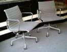 Eames Aluminum Group Tilt/Swivel Arm chairs