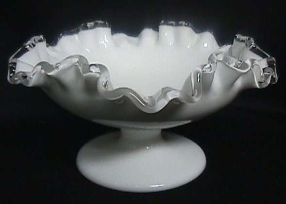 Question about a Fenton Milk Glass Silver Crest Footed Comport