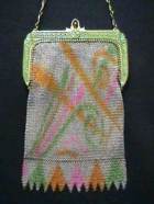 Petite Dresden Mesh Purse with Enameled Frame