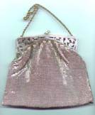 Whiting and Davis Silver Mesh Purse w/Filigree Frame