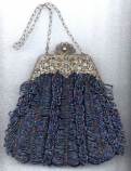 Carnival Glass Beaded Swag Purse