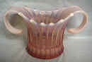 Fostoria Pink Opalescent Heirloom Vase, 8" wide at handles, 4" deep, 4-3/4" high