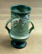 Roseville Freesia  Green Vase,   RV #123-9