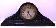 Amethyst Glass McKee Tambour Clock