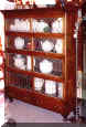 Oak Double Leaded Glass Stacking Bookcase