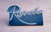 Roseville Script Sign - Blue