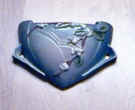 Roseville Snowberry Blue Wall Pocket, RV #1WP-8