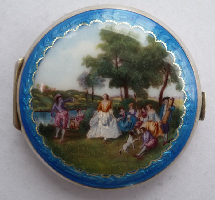 birks sterling silver figural enamel guilloche compact this beautiful ...